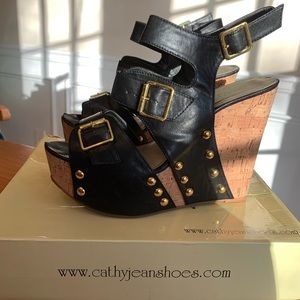 Cathy Jean Sandals with gold studs